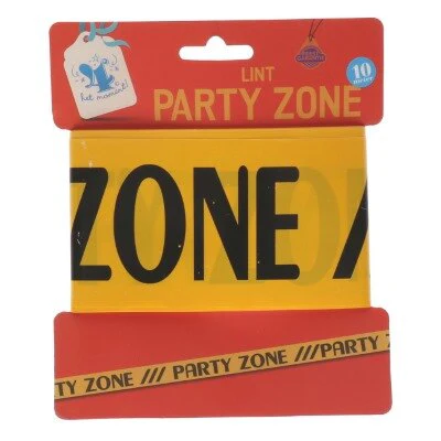 Afzetlint party zone geel/zwart 10m - Image 2