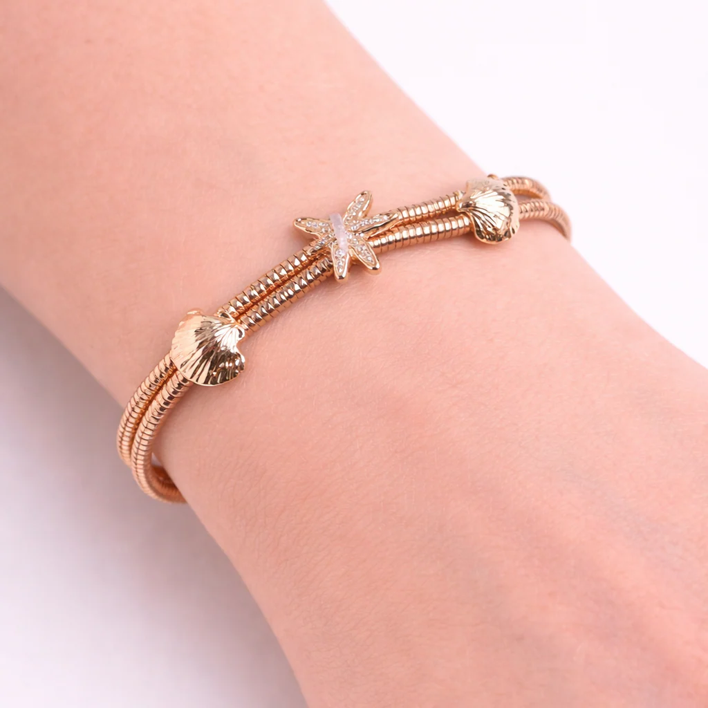 Armband schelpen goud #423