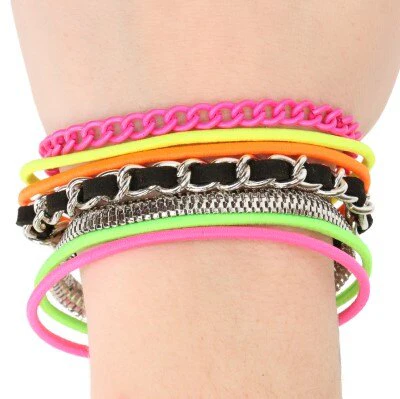 Armbandset neon meerkleurig