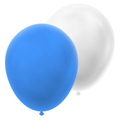 Ballonnen parelmoer metallic blauw 30cm 20 stuks