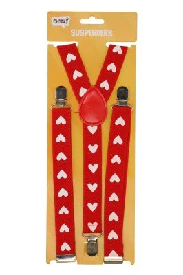 Bretels hartjes rood