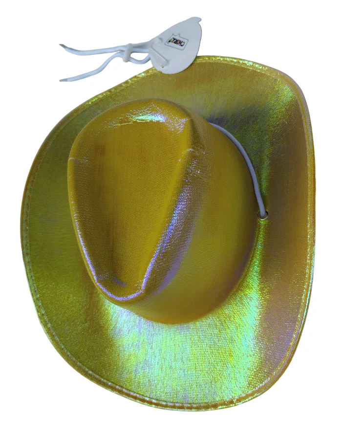 Cowboyhoed holografisch goud