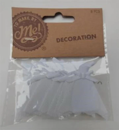 Decoratie bruid  wit 8 stuks