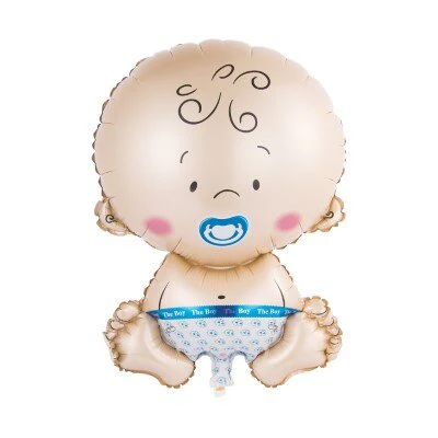 Folieballon baby blauw 63cm