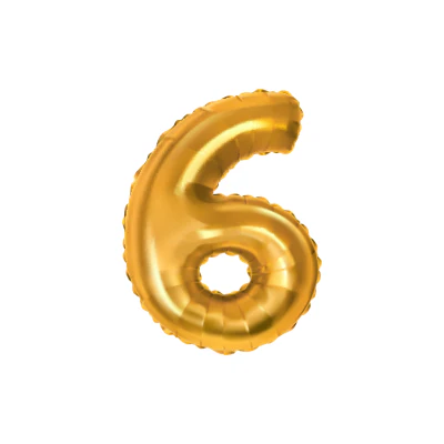 Folieballon cijfer 6/9 goud 70cm
