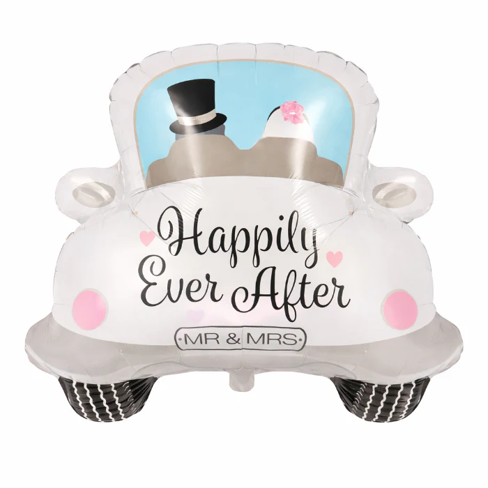 Folieballon happily ever after meerkleurig