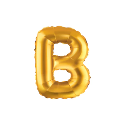 Folieballon letter B Goud 35cm