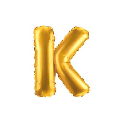 Folieballon letter K goud 35cm