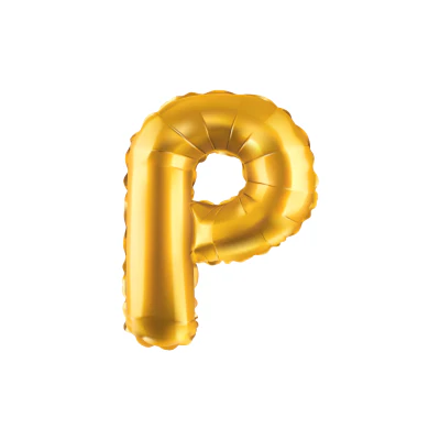 Folieballon letter P goud 35cm