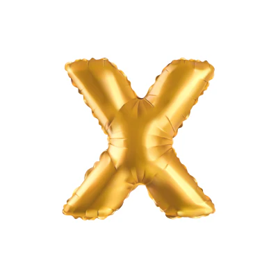Folieballon letter X goud 35cm