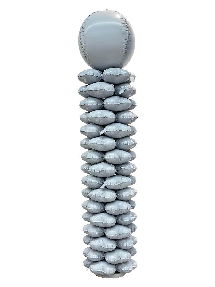 Folieballonnen pilaar wit 160cm