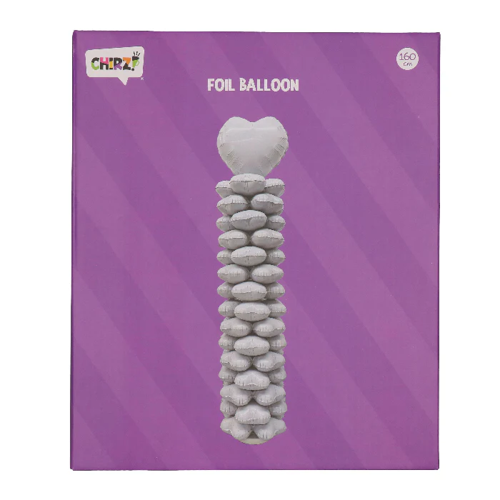 Folieballonnen pilaar wit 160cm - Image 2