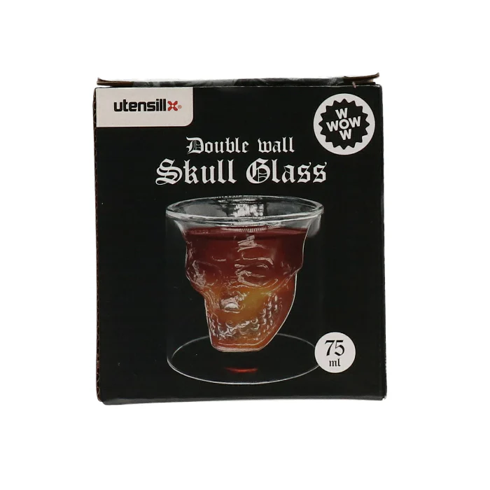 Glas dubbelwandig doodshoofd