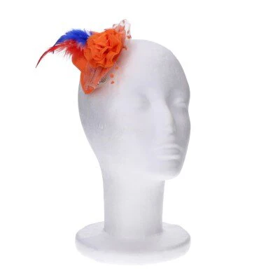 Haarclip hoedje oranje