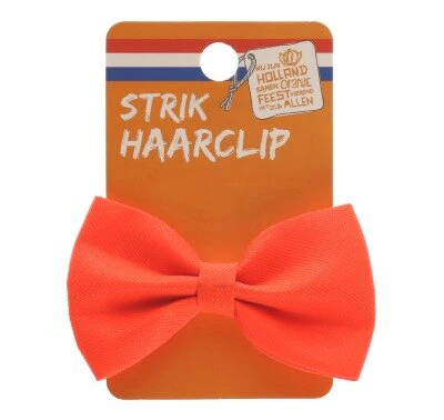 Haarclip strik oranje