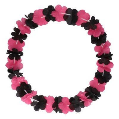 Hawaii krans zwart/roze