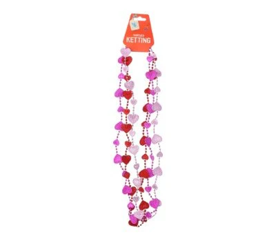 Ketting hart rood/roze