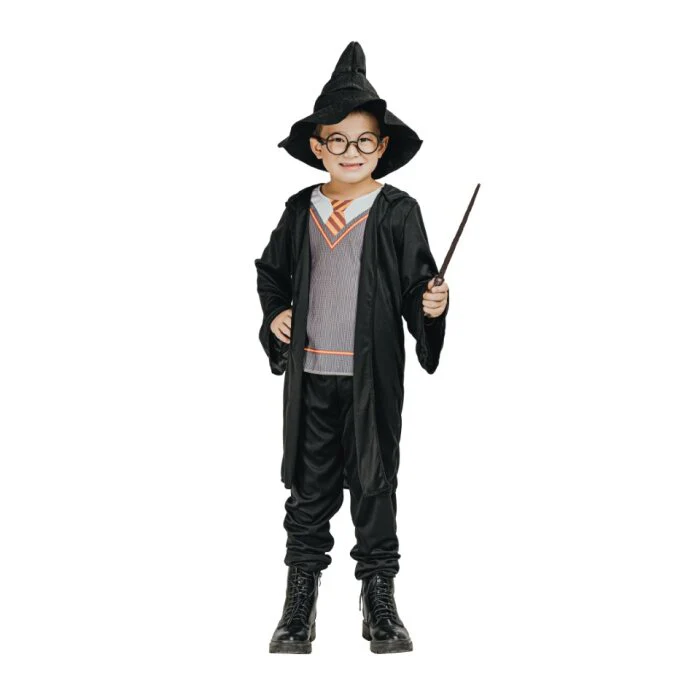 Kostuum Halloween tovenaar jongen maat L