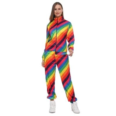 Kostuum regenboog trainingspak unisex maat S/M - Image 2