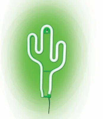 Lamp cactus neon groen