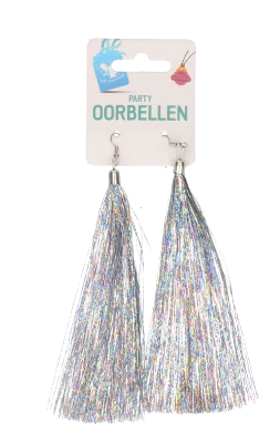 Oorbellen kwastjes zilver