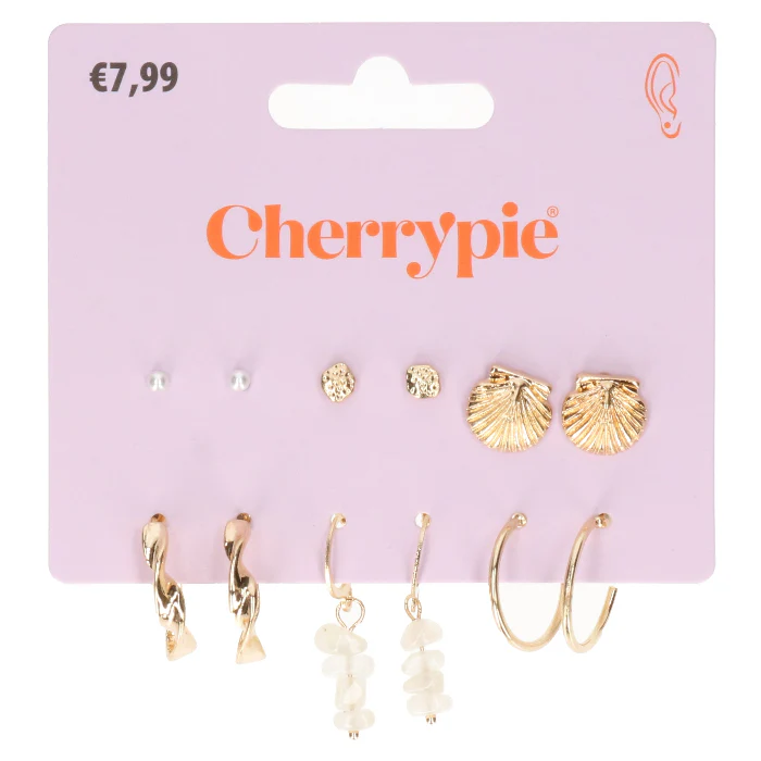 Oorbellen set goud #058