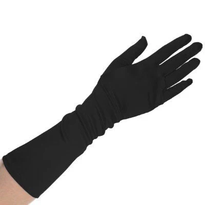 Party handschoenen zwart lang