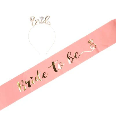 Party set Bride to be roze/goud