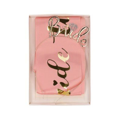 Party set Bride to be roze/goud - Image 2