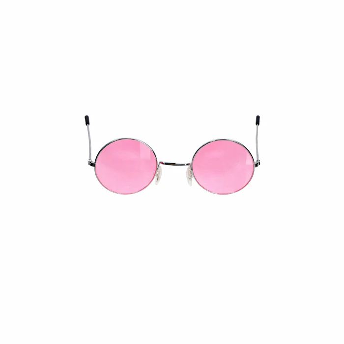 Partybril hippie XL roze