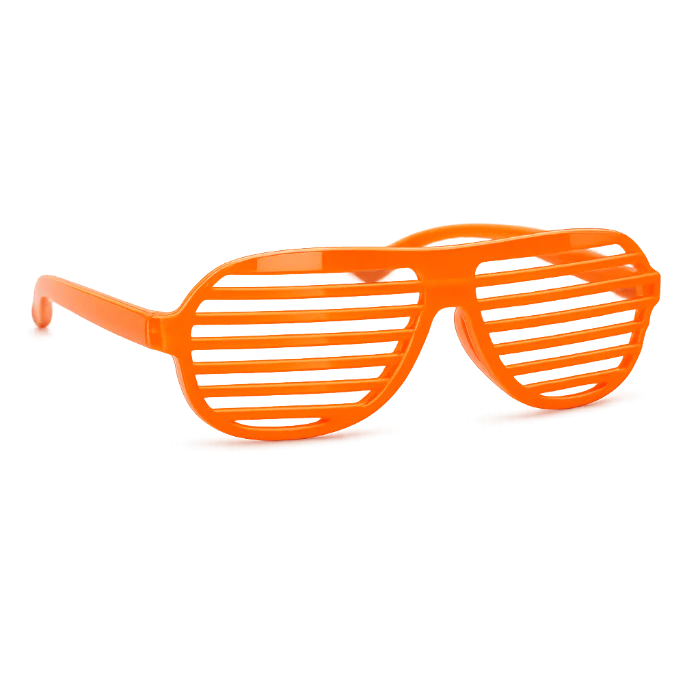 Partybril shutter oranje - Image 2