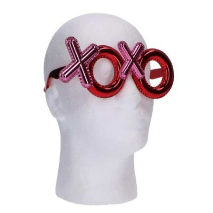 Partybril XOXO metallic rood/roze - Image 2