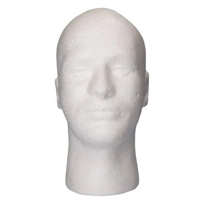 Piepschuim model hoofd man wit