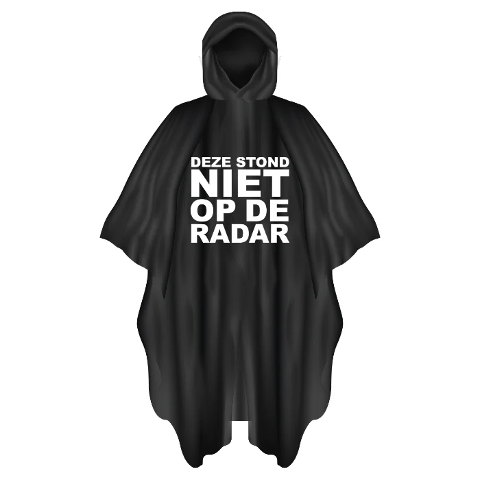 Poncho Radar zwart/wit