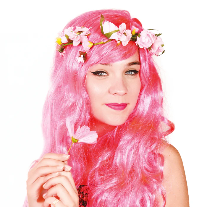 Pruik Sweet shelly roze