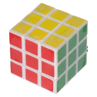 Puzzelkubus meerkleurig 6cm