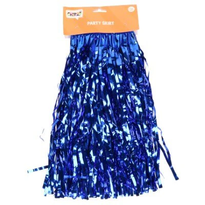 Rokje glitter folie blauw one size