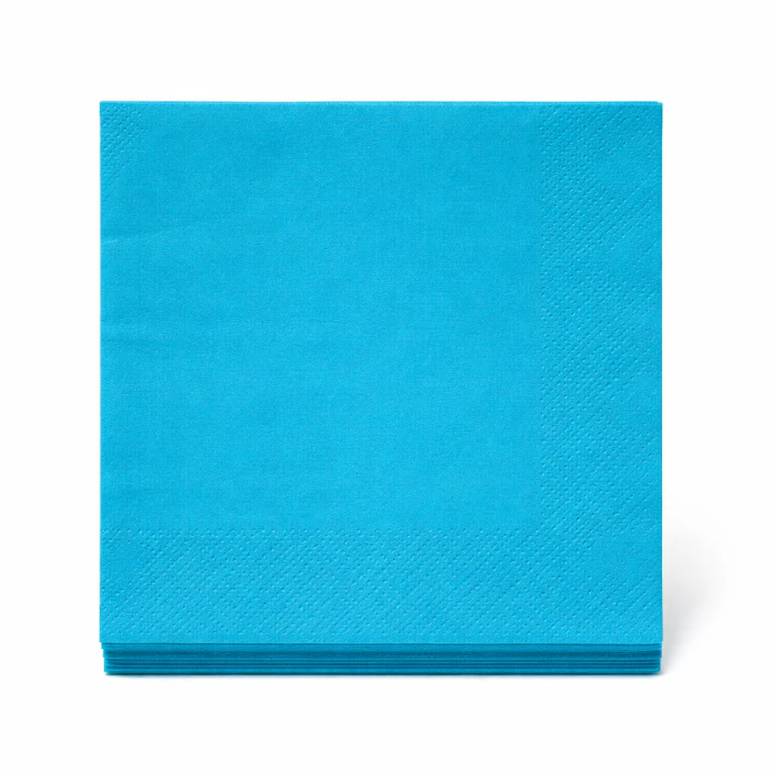 Servetten 3 laags blauw 33x33cm 20 stuks