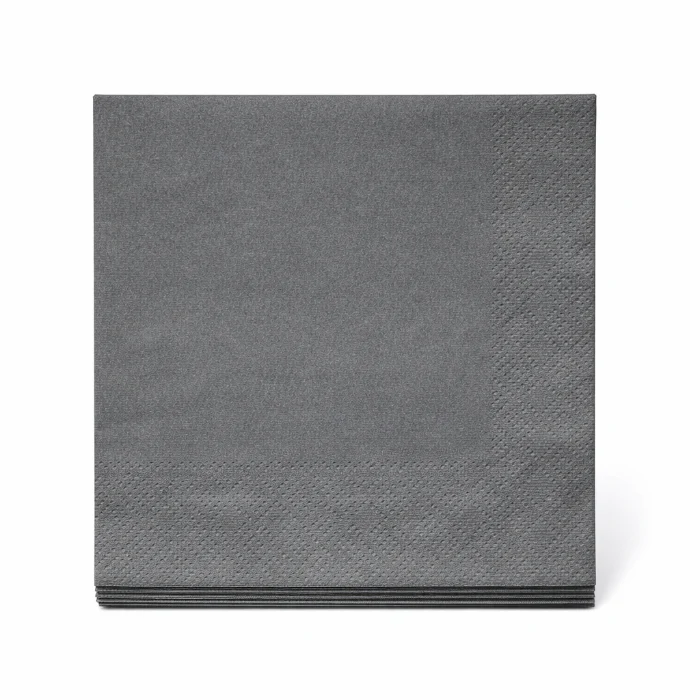 Servetten 3 laags zilver 33x33cm 20 stuks