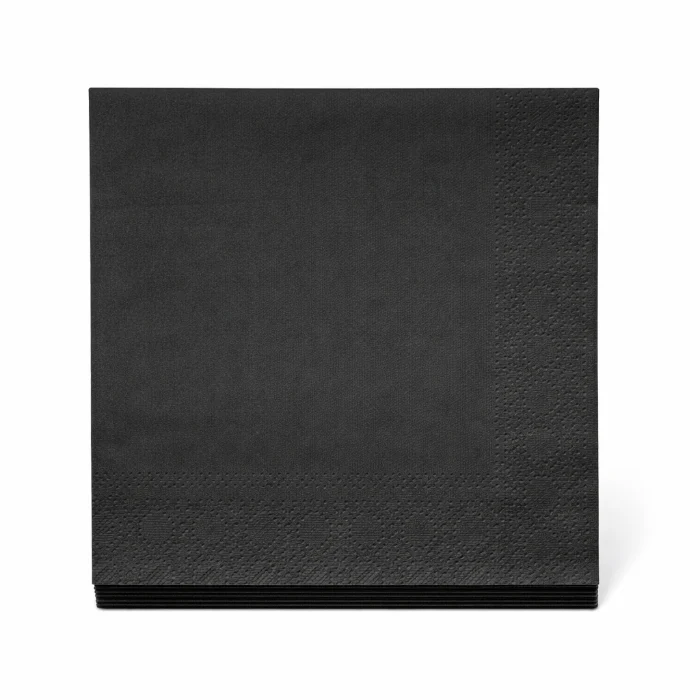 Servetten 3 laags zwart 33x33cm 20 stuks