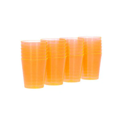 Shotglazen oranje plastic 24 stuks - 20 ML