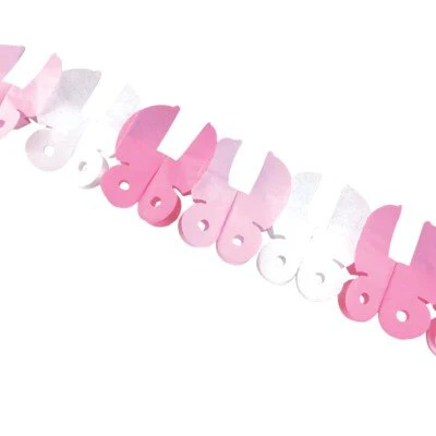 Slinger babyshower kinderwagen roze/wit meisje 3m