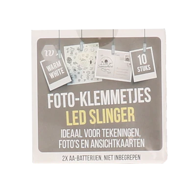 Slinger foto-klemmetjes led licht 10 stuks