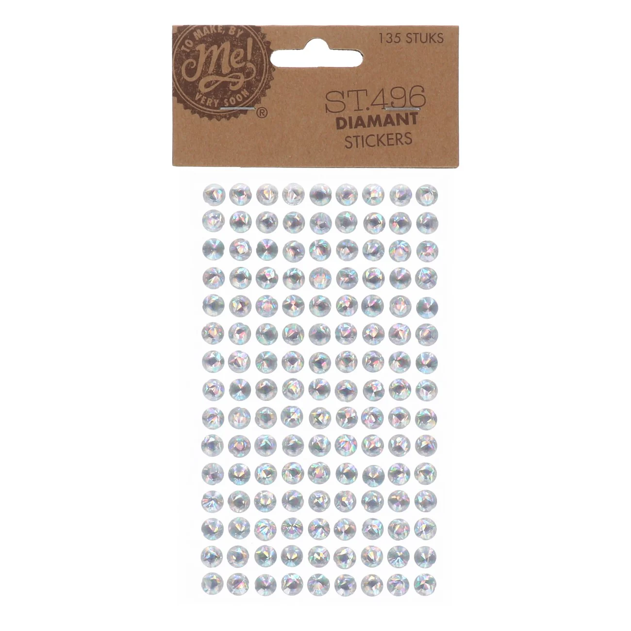 Stickers diamantjes zilver 135 stuks