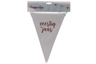Vlaggenlijn 40 jaar roségoud 4m