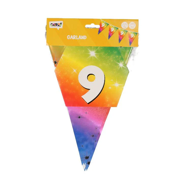 Vlaggenlijn folie 9 jaar 6m