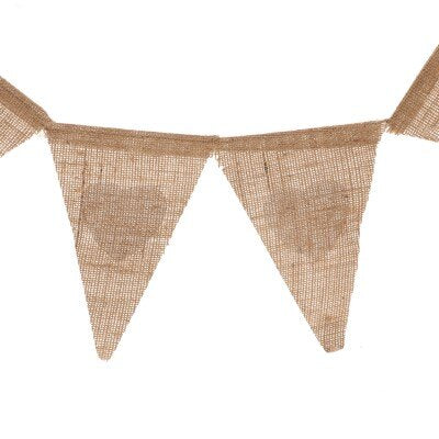 Vlaggenlijn linnen hart beige/wit 13 vlaggen 2m - Image 2