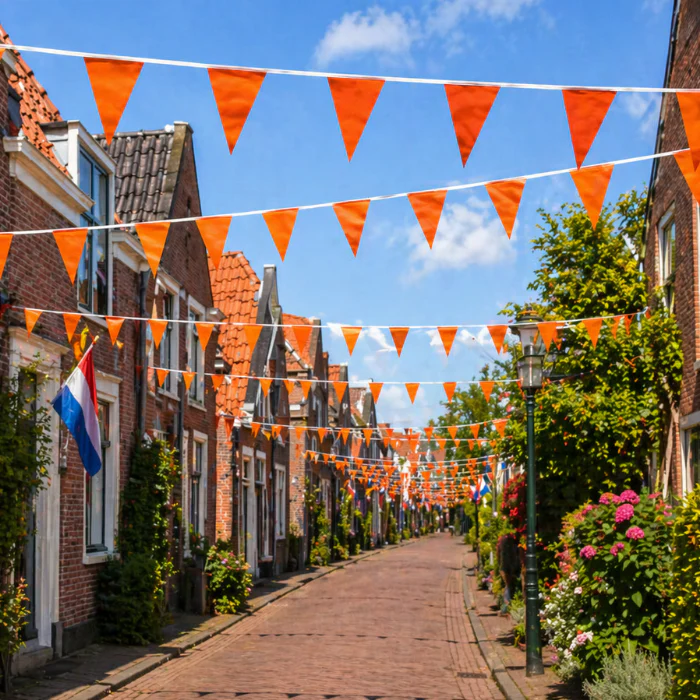 Vlaggenlijn - Oranje - 10 meter