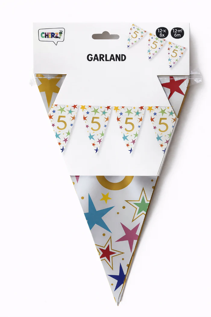 Vlaggenlijn Sterren - 5 jaar- 6 meter