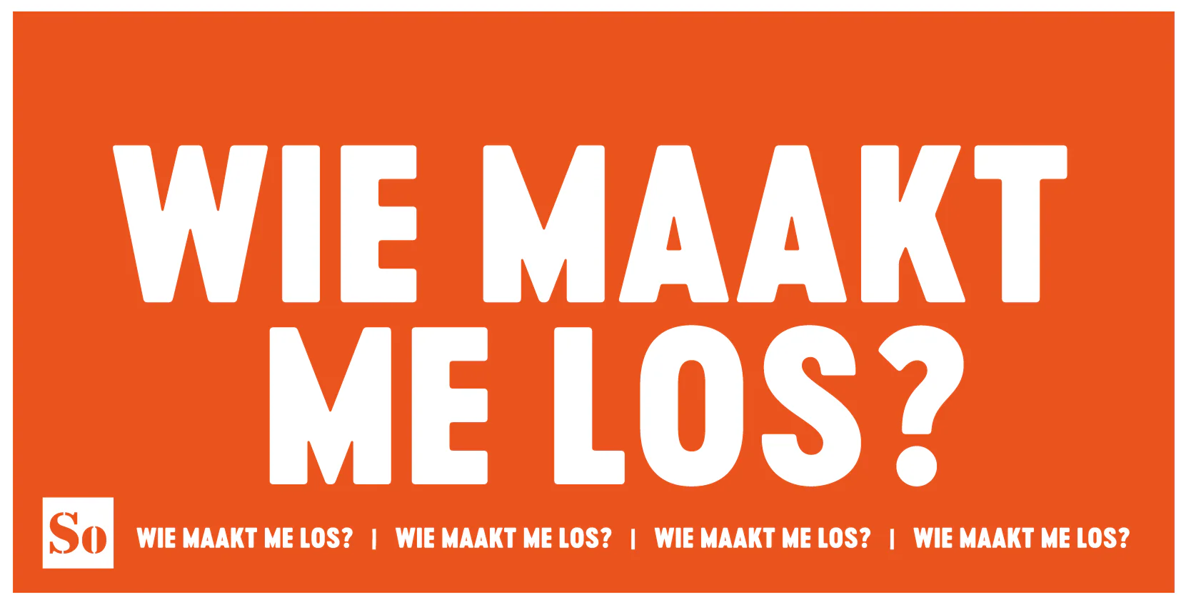 Vrijmarkt kleed  - Wie maakt me los? - 1x2 meter - Image 2